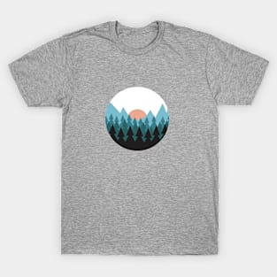 Sun behind the mountains T-Shirt